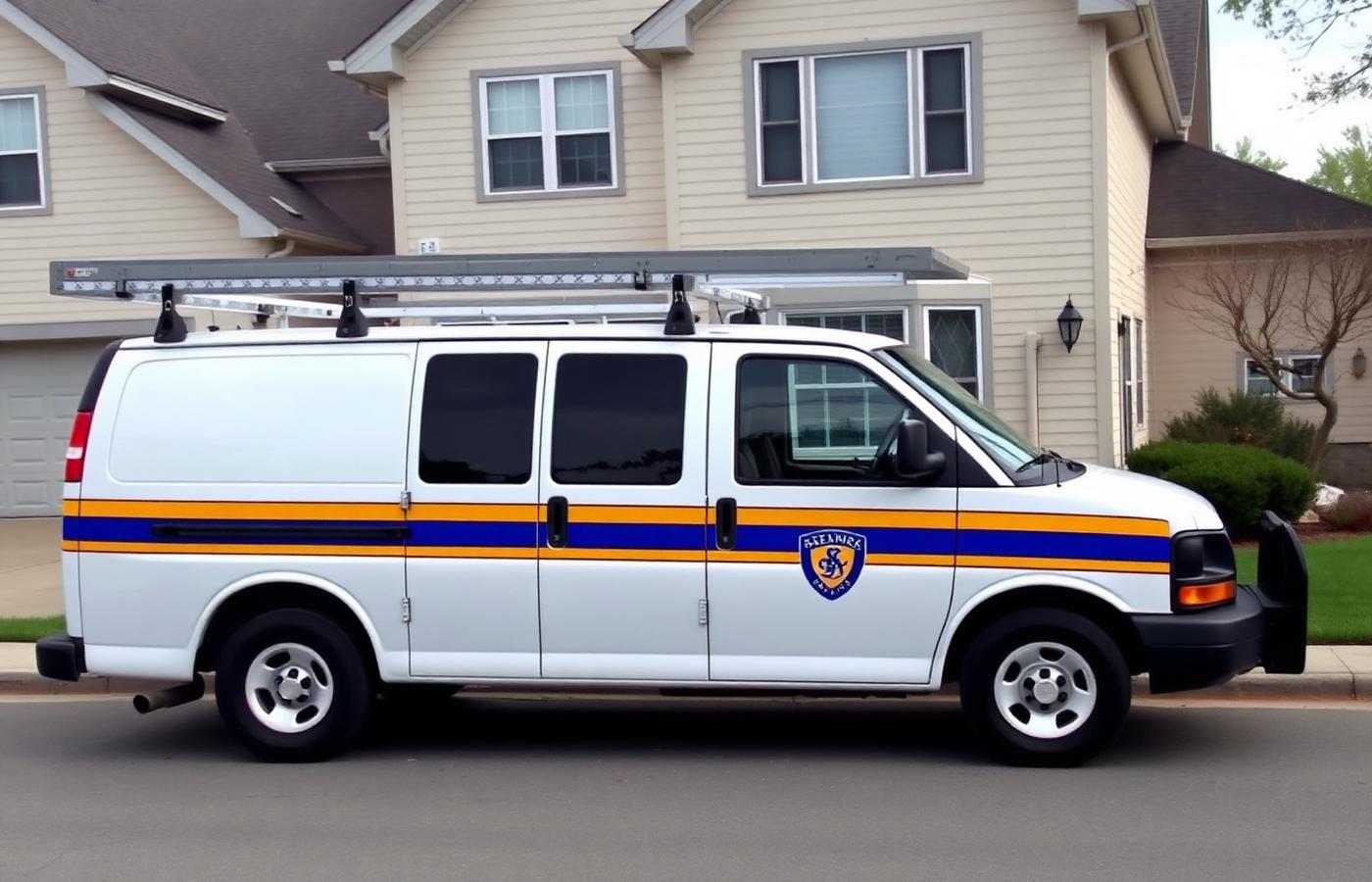 Buckeye Electric service van at a Dayton home